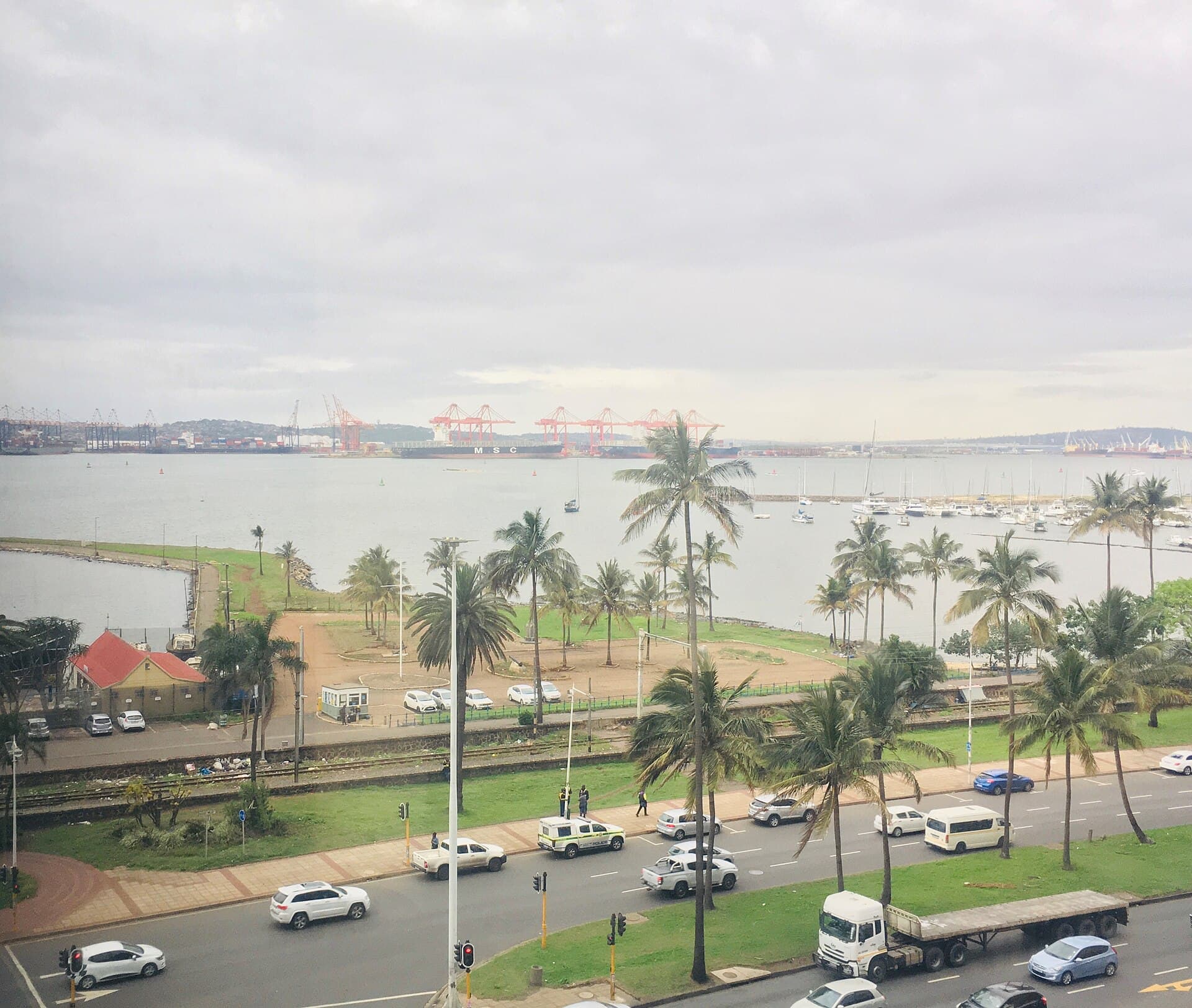 Container terminal at the Port of Durban, South Africa